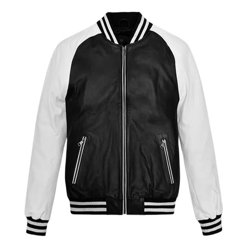 Men black white leather - men's,