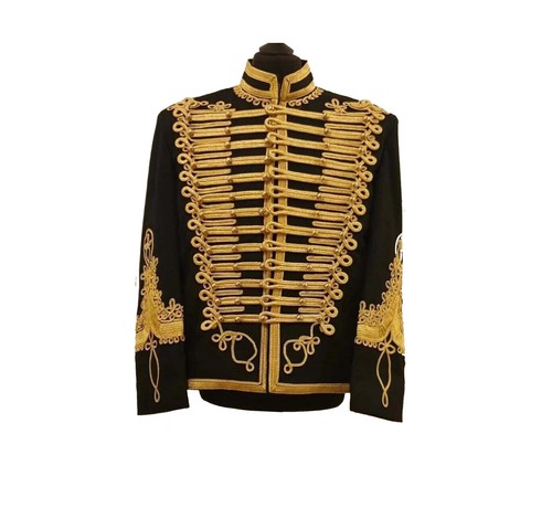 Men black cotton hussar - men,