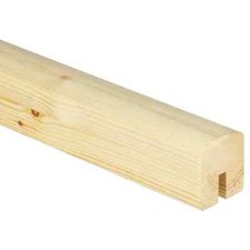 Pine glass grooved handrail - pine,
