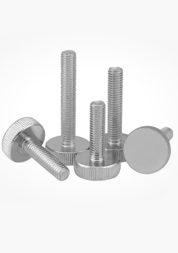 Steel knurled flat head - knurled,