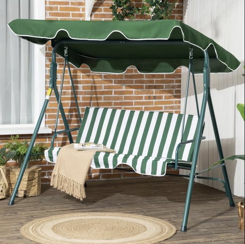 Green seater garden - green, swing