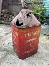 Vintage Thelson 5 Gallon Motor Oil Can - Kenneth Thelwall Doncaster - Rare