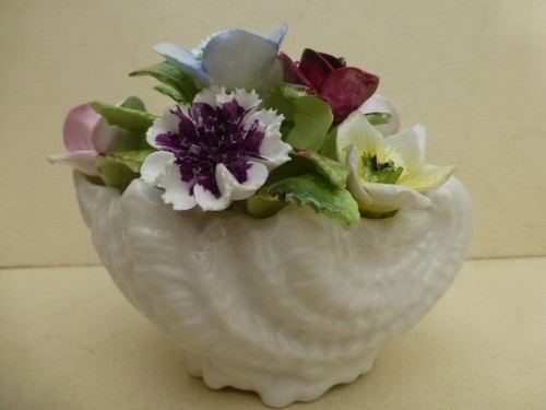 Coalport flower conch - coalport,