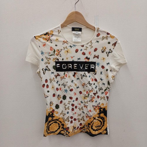Versace white frayed pattern - white,