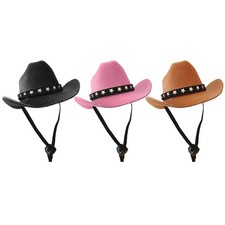 Cowboy Hat Costume Small Cat Headwear Star Adjustable Headgear for Pets