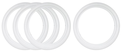 White wall tyre trims set - white,