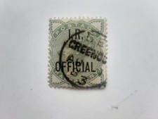 GB QV Inland Revenue Overprint Half Penny Pale Green Fine Used