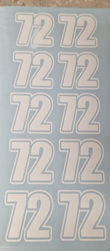 Race number vinyl decals - race, rc