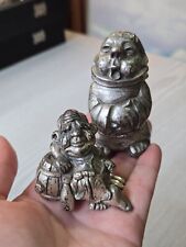 Peltro Pewter Vintage Figurines Italy Monks Very Heavy