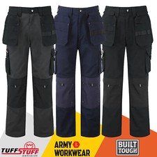 Tuff Stuff Extreme Mens Work Trousers Cordura Knee Pad Pockets Heavy Canvas 700