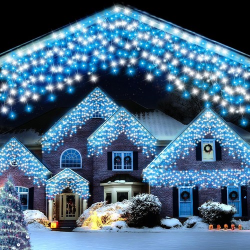 Christmas icicle lights - christmas,