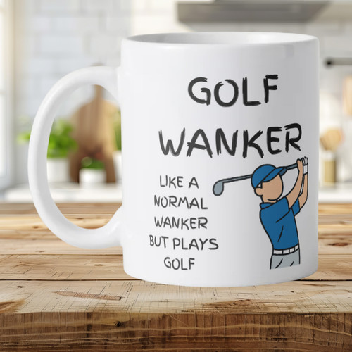 Golf wanker funny novelty mug - ,