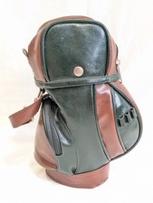 The Golf Collection Miniature Green & Brown Golf Bag Ball And Tee Holder