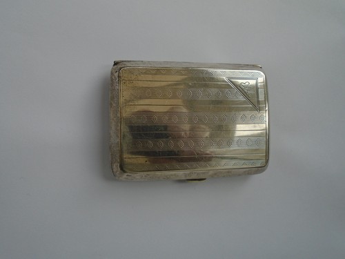 Solid silver cigarette case - solid,