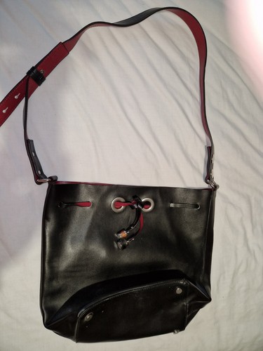 Zara black and red handbag - zara,