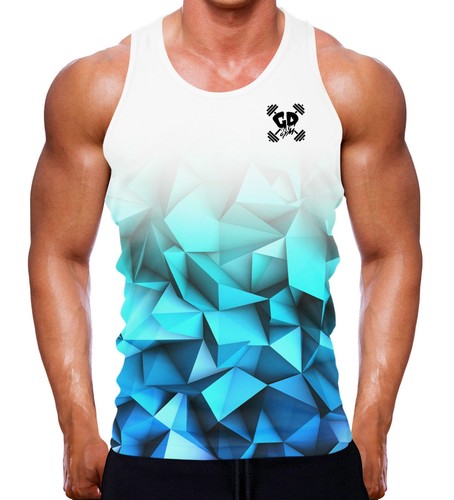 Blue geometric bottom - blue, fade