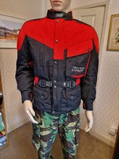 YOKO MOTORCYCLE RACEWAAR JACKET GORE-TEX CORDURA SIZE XS IN RED & BLACK.