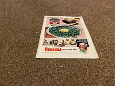 AC6 1951 ADVERT 9X7 BENDICT PROCESSED PEAS _ UNITED CANNERS LIMITED