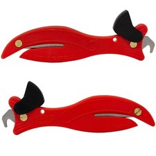 Fish 200 1x Red Original Enclosed Blade Safety Box Tape Cutter Opener Tool