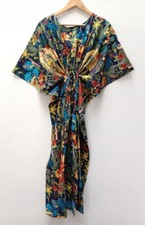 Indian Frida Kimono Kaftans Summer Dress Night Gown Maxi Bridal Caftan Dress US