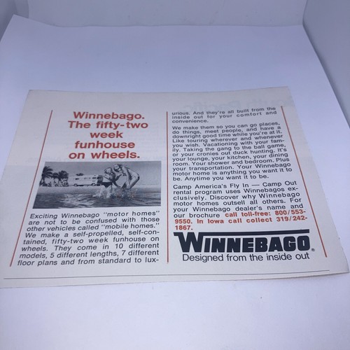 Winnebago motorhome vtg print - motorhome,