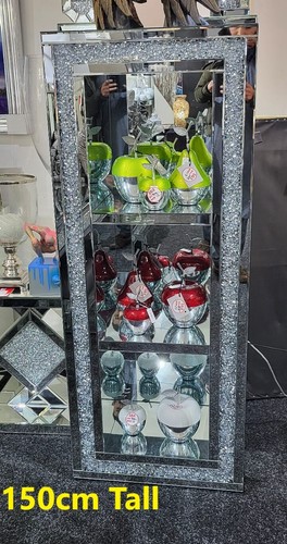 Tall crushed crystal - , bookcase