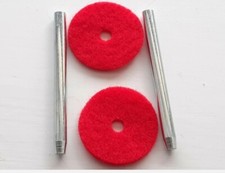 2 SINGER SEWING MACHINE METAL SPOOL PINS & FELTS FOR 201K/99K/15K/66K/128K MORE