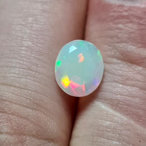 Ethiopian fire opal oval facet - fire,