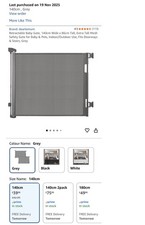 Retractable Baby Gate, 140cm