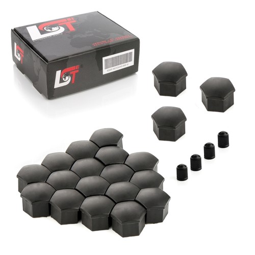 20x wheel nut caps black - nut,