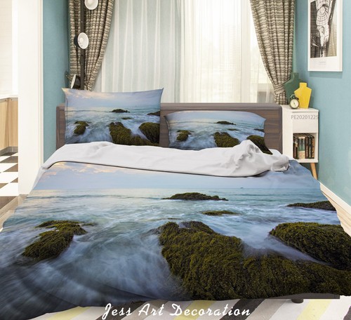 Seaside rock quilt - 3d,