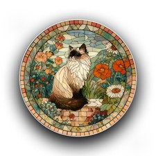 Birman Cat Spring Garden