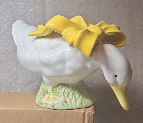 Ceramic goose figurine - goose,