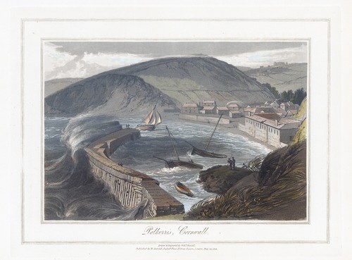 1825 original antique aquatint - original,