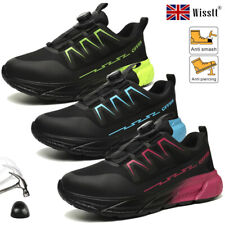 Womens Safety Shoes Work Boots Mens Steel Toe Cap Trainers Lightweight Black 4-9