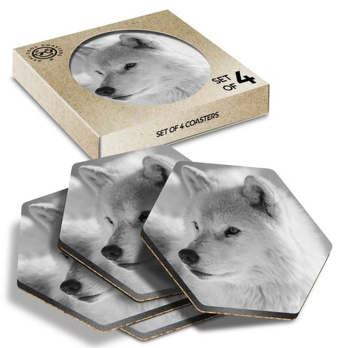 Hexagon coasters bw - hexagon,