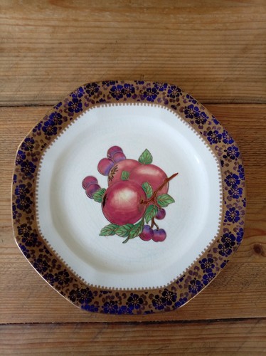 Hand painted octagonal plum - octagonal, "plum