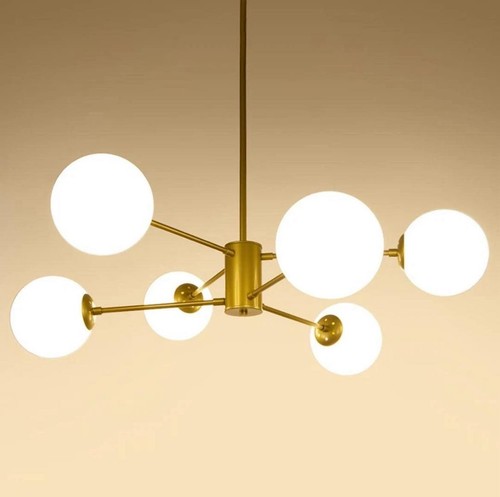 Modern gold sputnik chandelier - modern,