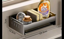 Kitchen Sink Caddy Basket Drain Rack, Sponge Dishcloth Holder, Storage Organizer