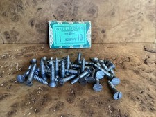 Vintage Nettlefolds 1 X 10 Steel Slotted Countersunk Wood Screws X 40