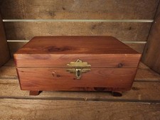 Small Cedar Chest Trinket Box