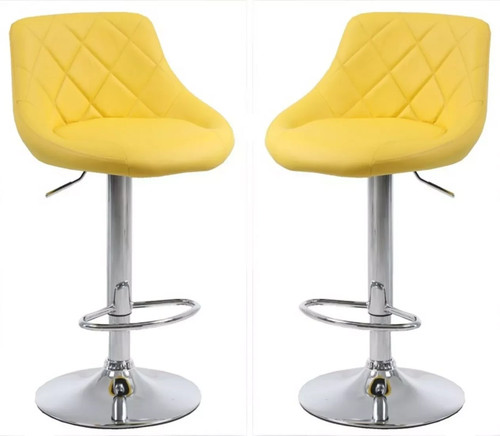 Yellow bar stools - stools, faux