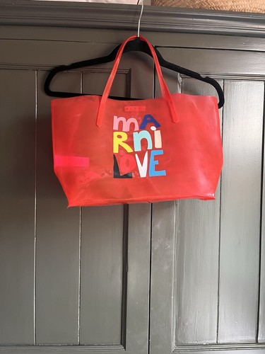 Marni red clear tote bag - clear,