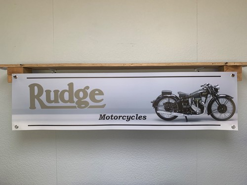 Rudge motorcycle banner - motorcycle,