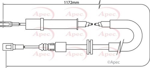 Apec parking brake cable rear - parking,