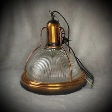 Pendant Light - Dark Patinated Polished Copper - Prismatic Glass - Andy Thornton