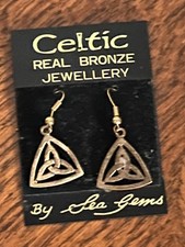Sea Gems bronze celtic dangle