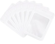 100pcs White 14x20cm Mylar Ziplock Bags  Holographic Smell Proof Sweet Pouches