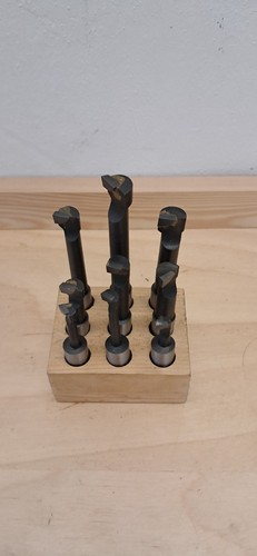 Brazed carbide boring tool set