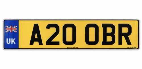Private registration plate a20 - plate,